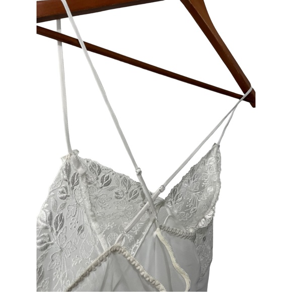 INTIMO AMORE WHITE LACE SHEER CHEMISE LINGERIE TOP SIZE LARGE - Picture 6 of 13